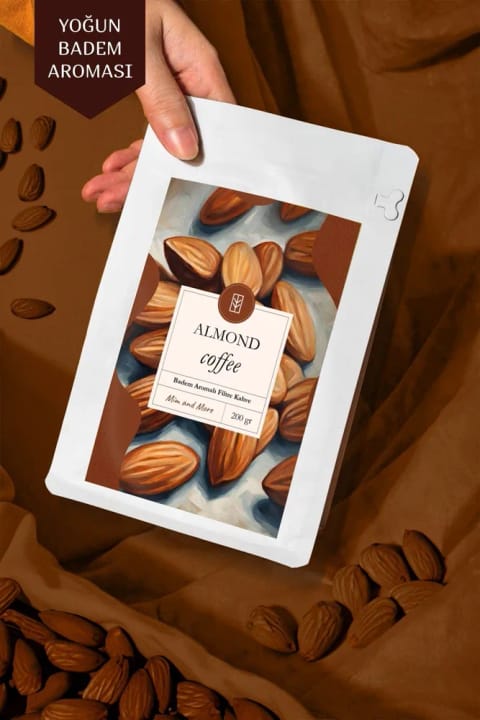 Mim and More Almond Coffee - قهوه دانه‌ای با عطر بادام، 200 گرم
