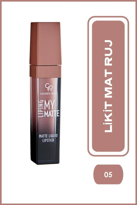 رژ لب مایع مات Golden Rose Liping My Matte شماره 05 - رژ لب فوق مات مقاوم در برابر آب