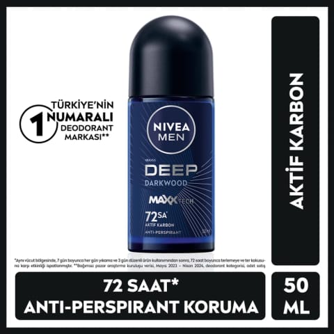 Nivea Men رولآن دئودورانت Deep Dimension 50 میلیلیتر
