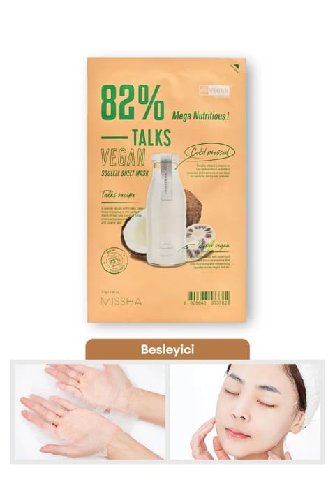 ماسک ورقهای وگان و مغذی میسا Talks Vegan Squeeze Sheet Mask
