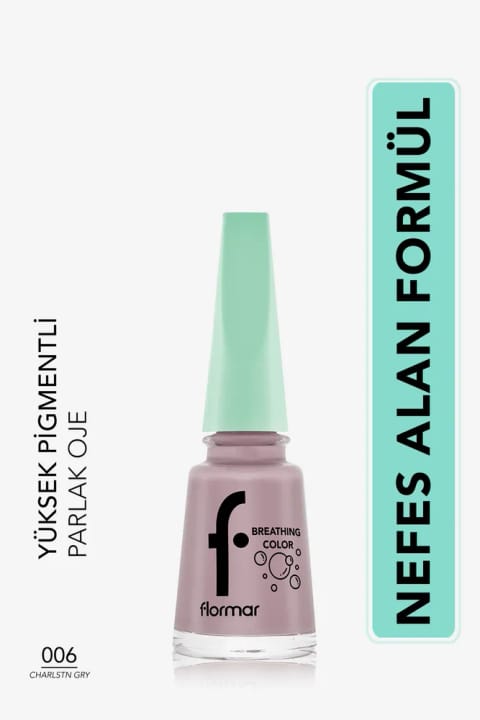 فورمیر ناخن براق تنفسپذیر - Breathing Color Nail Enamel - 006 Charlstn Gry