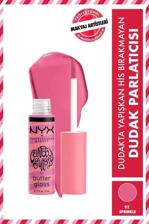 NYX Professional Makeup Butter Gloss Candy Swirl رژ لب براق - Sprinkle