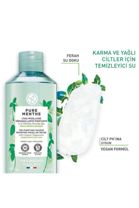 Yves Rocher میسلار واتر - پوست مختلط و چرب / Pure Menthe 400 میلیلیتر