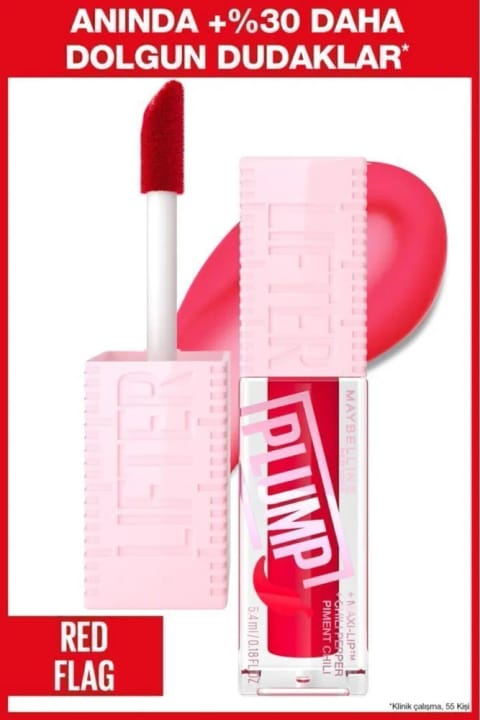 Maybelline New York Lifter Plump براق کننده لب حجم دهنده - 004 Red Flag