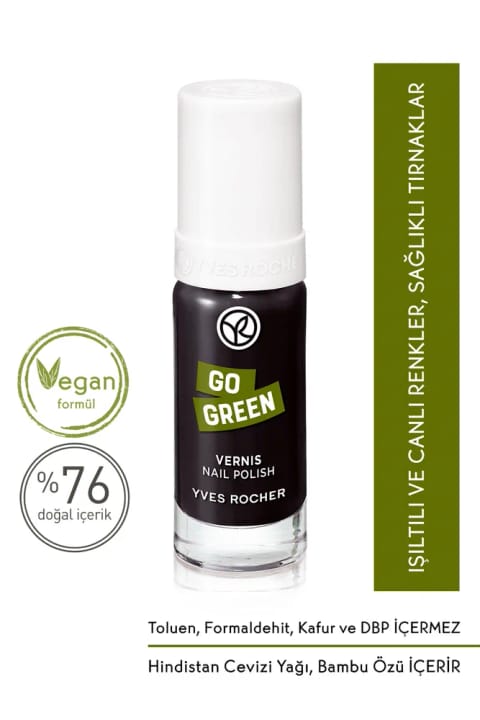 Yves Rocher Go Green لاک ناخن - مشکی 32 - 5 میلی‌لیتر - 86229