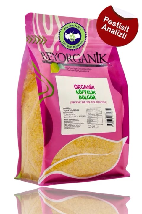 BEYORGANİK ارگانیک بلغور مخصوص کوفته ۱ کیلوگرمی (دارای آنالیز سموم و آفلاتوکسین)