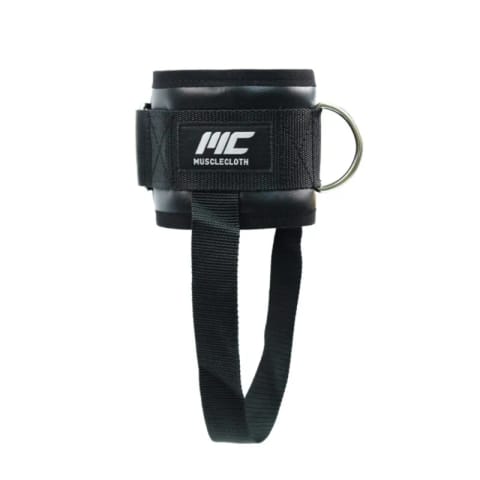MuscleCloth کاف مچ پا چرمی با پد و زیره، بسته تکی مشکی