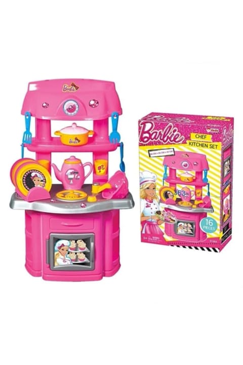 mattel هدیه اسباب‌بازی باربی سرآشپز ست آشپزخانه بزرگ - 01503