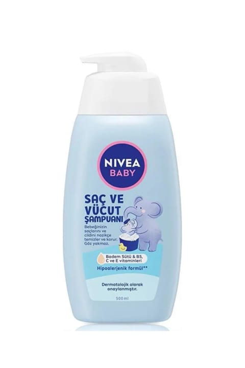 NIVEA Baby شامپو بدن و موی تسکیندهنده بدون پارابن ۵۰۰ میلیلیتر