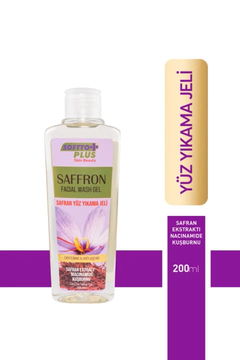 Softto Plus شستشوی صورت زعفران 200 میلیلیتر