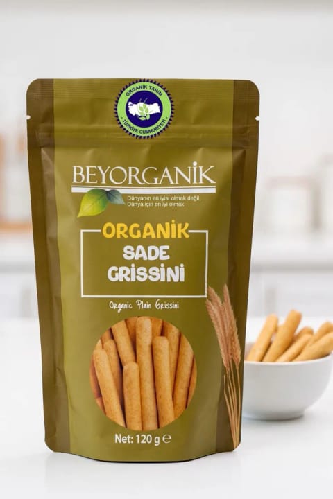 BEYORGANİK Organic Plain Grissini 120gr