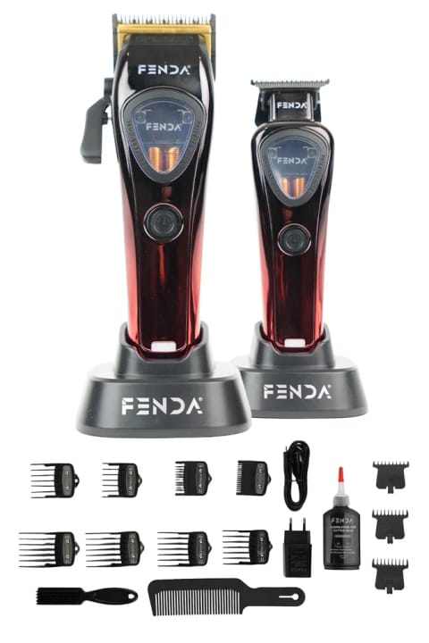 ست حرفه‌ای آرایشگری Fenda قرمز مدل FNDSACKSSET001RD