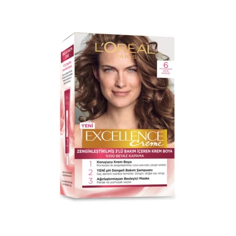 Loreal Paris Excellence Creme رنگ مو - 6 قهوه ای روشن