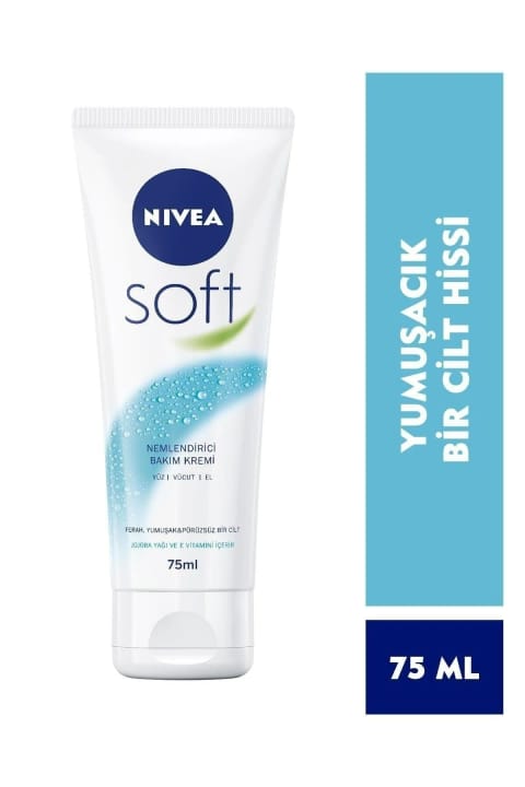 کرم NIVEA Soft 75ml، کرم مرطوب‌کننده، صورت، بدن، دست، Jojoba Oil ...