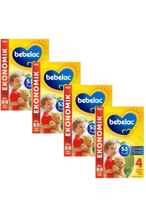 Bebelac 4 کودک ادامه شیر 1 سال 4 × 800 گرم