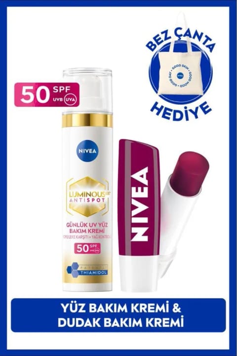 NIVEA SPF50 Luminous630 Thiamidol ضد لک کرم روزانه 40ml و توت سیاه...