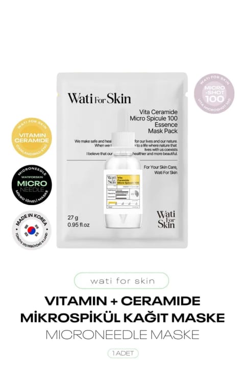 wati for skin ماسک کاغذی میکرونیدل ویتامین و سرامید