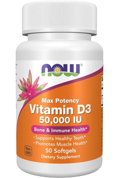 Now Vitamin D3, 50,000 IU 50 Softgels ساخت آمریکا DaphneLabs
