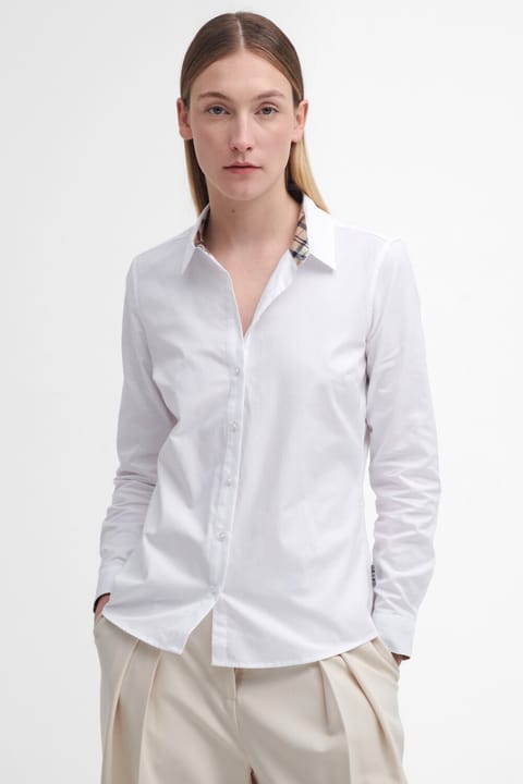 پیراهن Barbour Derwent WH33 سفید/تارتان هسیان