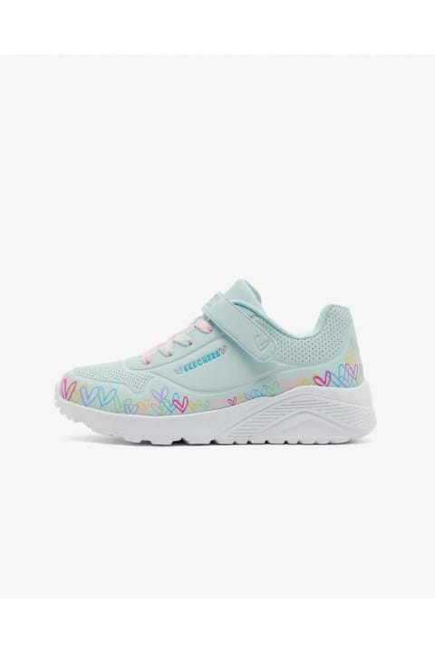 SKECHERS UNO LITE کتانی دخترانه بزرگ سایز آبی 314091L LBMT