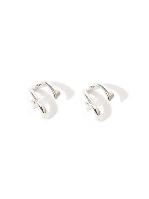 گوشواره نازک اشکال هندسی - Silver