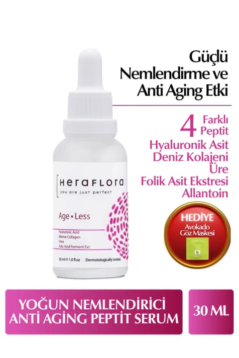 Heraflora Ageless سرم پوست ضد پیری و چین و چروک 30 میلیلیتر Hyaluronic ...