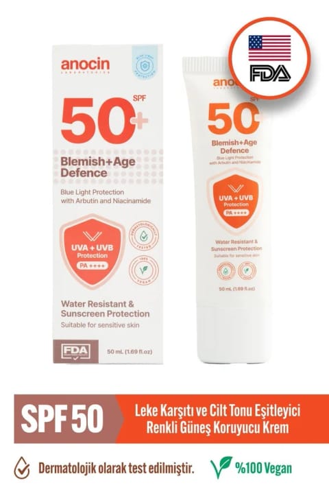 کرم ضد لک و یکدست کننده پوست آنوسین SPF 50