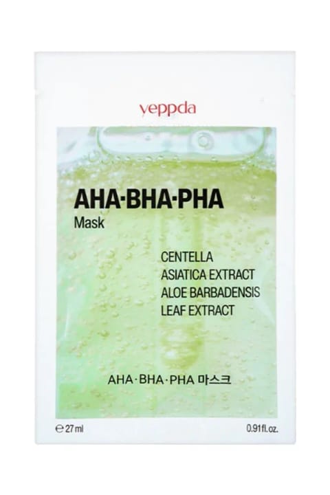 YEPPDA ماسک ورقه‌ای مخصوص پوست مستعد آکنه AHA BHA PHA 27 میلی‌لیتر