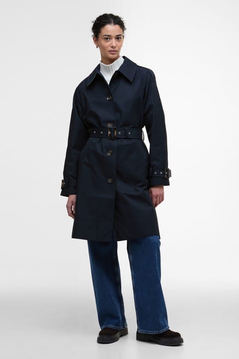 ترنچ‌کت ضدآب Barbour Maia NY75 Dark Navy/Hessian Tartan