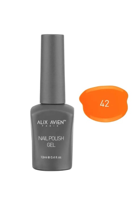 Alix Avien ژل پولیش نارنجی UV دائمی 42 - 12 میلیلیتر
