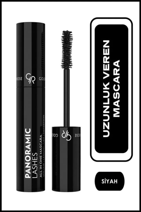 Golden Rose Panoramic Lashes All In One Mascara - حجمدهنده و بلندکننده و فر دهنده