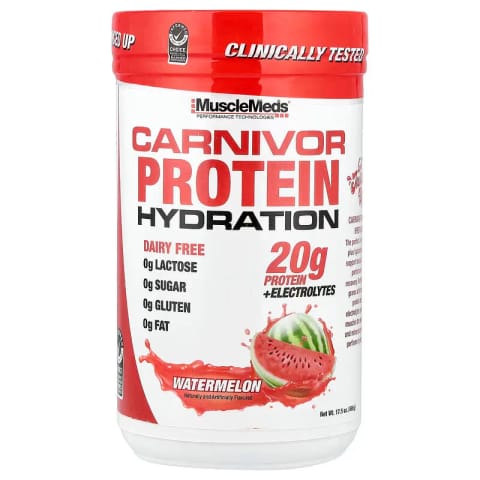پروتئین MuscleMeds Carnivor Electrol & Hydration طالبی ۴۹۶ گرم