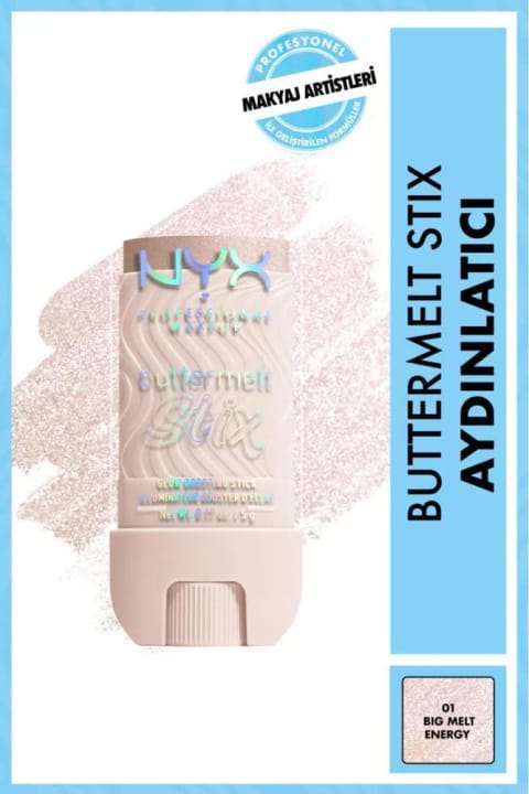 NYX Professional Makeup Buttermelt Stix Highlighter - کرمی استیک روشنکننده — 01 Big Energy