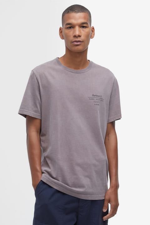 تی‌شرت Barbour Hickling Tailored Fit PU17 رنگ Washed Heather