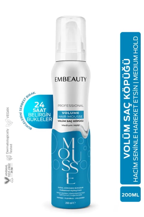 Embeauty موسی فوم حجمدهنده و حالتدهنده فر با تثبیت متوسط