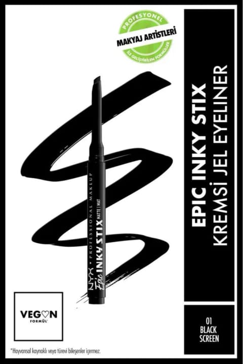 خط چشم ژلی خامهای NYX Professional Makeup Epic Inky Stix - 01 Black Screen