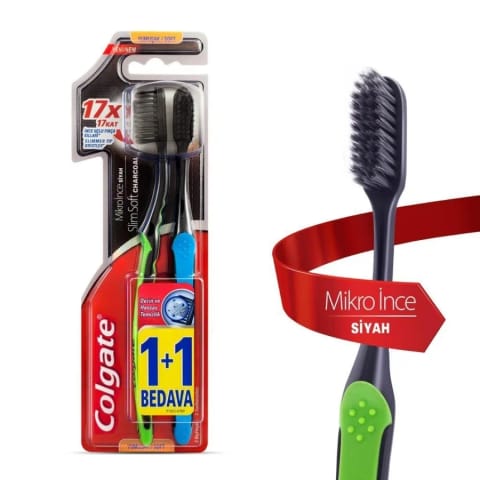 Colgate مسواک نرم میکرو باریک تمیزکننده حساس 1+1