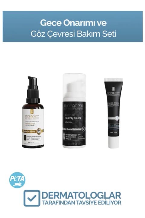 ست ترمیم شب و دور چشم مینادرم – Retinol، کرم بازسازیکننده و دور چشم ...