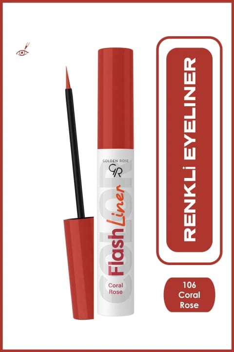 خط چشم رنگی Golden Rose Flash Liner شماره 106 رنگ Coral Rose