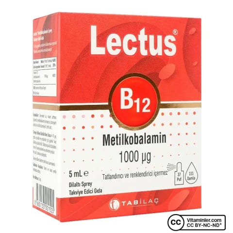 لکتوس B12 متیل کوبالامین ۵ میلیلیتر اسپری زیر زبانی