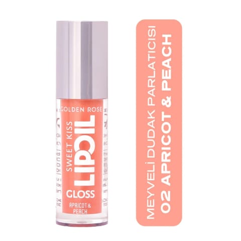گلدن رز Sweet Kiss Lip Oil Gloss براق کننده لب شماره 02 زردآلو و هلو