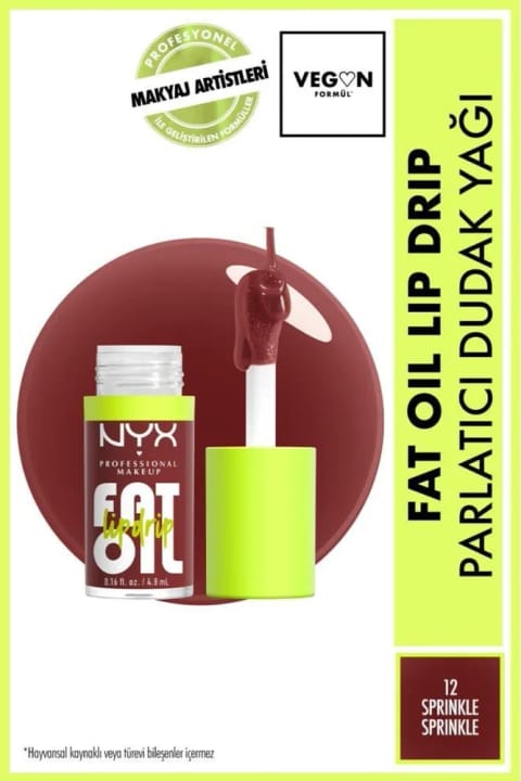 روغن لب درخشان NYX Professional Makeup Fat Oil Lip Drip - Sprinkle Spri...