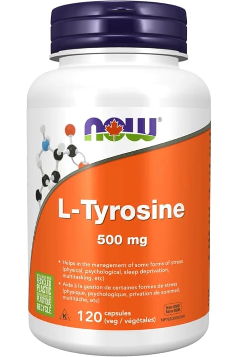 Now Foods, L-Tyrosine 500 mg, 120 کپسول (ساخت USA)