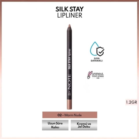 Note Silk Stay Lipliner 02 Warm Nude