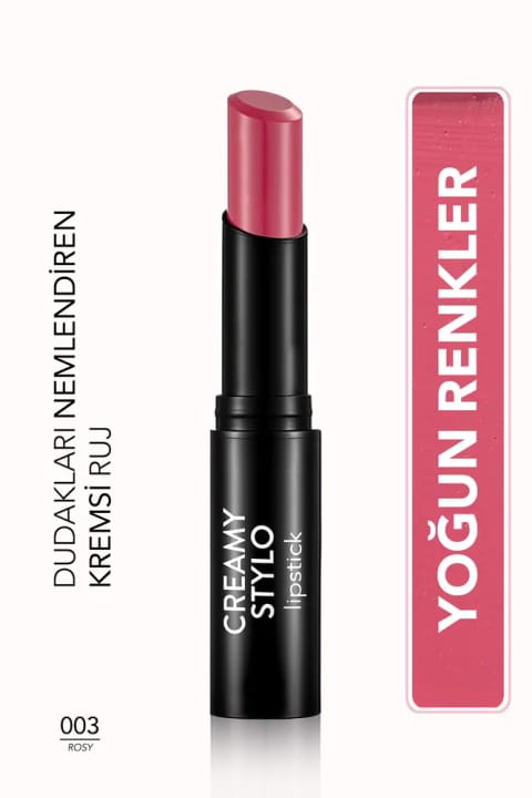 رژ لب استیکی نیمه براق فلورمار - Creamy Stylo - رنگ 003 Rosy