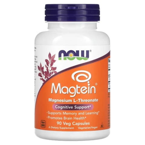 NOW Foods Magtein Magnesium L-Threonate 2,000 mg، 90 کپسول گیاهی
