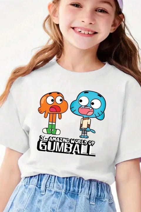 تیشرت نخی چاپ Gumball کودک uyguntarz