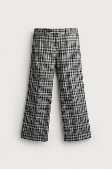شلوار فلر چهارخانه Zara