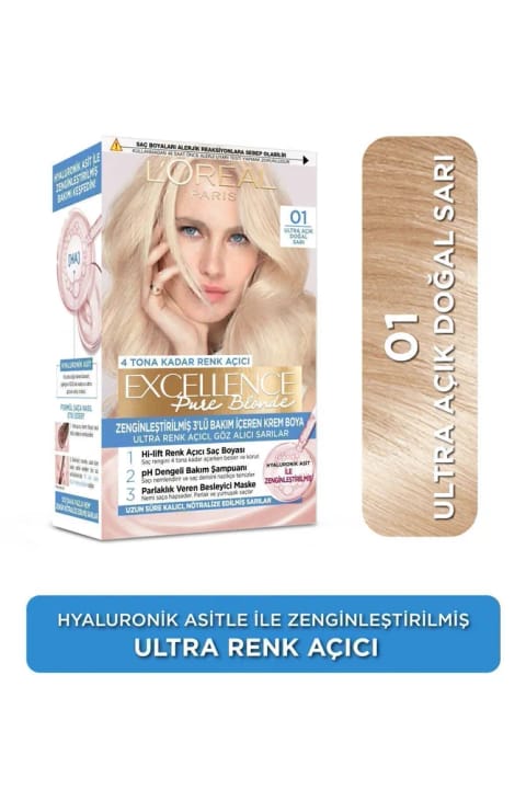L'Oreal Paris Excellence Creme رنگ مو 01 بلوند طبیعی خیلی روشن