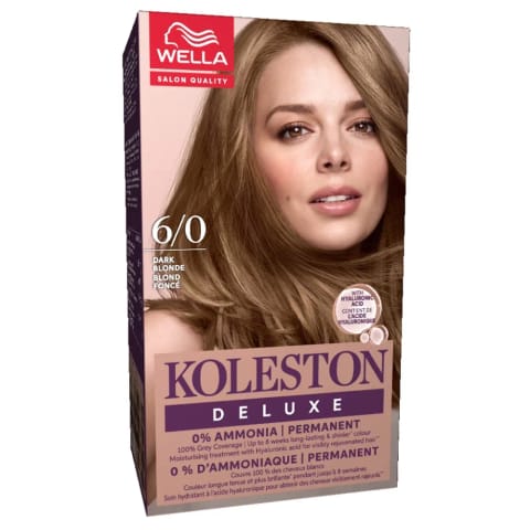 Wella Koleston Deluxe بدون آمونیاک کیت رنگ مو 6/0 قهوهای تیره